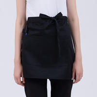 Bistro Serveuse Taille Tablier Hommes et Femmes Coton Chef Demi Tablier Noir Serveur Tablier Ceinture
