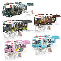 Camion Remorque Camping-Car RC 2.4G à Tête Courte, Ouverture de Portes, Sons Simulés, Prêt à Rouler (RTR), Utilisation Intérieure/Extérieure, Vente Directe Usine