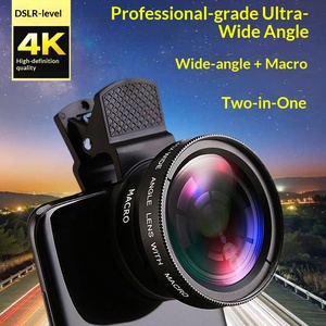 عدسة كاميرا الهاتف المحمول 2 في 1: واسعة الزاوية 0.45 و ماكرو 12.5، عدسة سيلفي خارجية عالية الدقة من الصين - Product Image 1