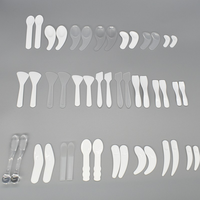 Spatules cosmétiques en plastique de 3 cm, 4 cm, 5 cm, 6 cm, 7 cm, 8 cm, 9 cm, blanches, transparentes, couleur personnalisée, outils d'emballage, cuillère à crème, fournisseur de spatules