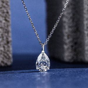 Messi Jewelry MSN-952 1CT Round 9K White Gold <b>fashion</b> <b>necklaces</b> diamond <b>necklaces</b> in stock - Product Image 1