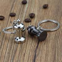 Porte-clés pendentif photo numérique 3D personnalisable en acier inoxydable, design tasse à café écologique, commémoratif créatif en métal pour voiture