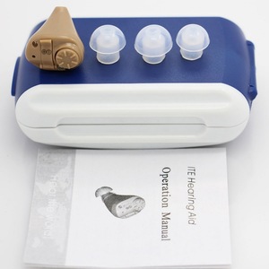 Aide auditive intra-auriculaire K80, couleur camel, 8,5x5,5x3,5 cm, amplificateur sonore alimenté par piles pour les personnes âgées - Product Image 2