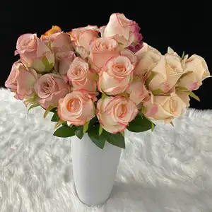 BH220325-18玫瑰花束丝绸玫瑰人造花婚礼花束仪式人造花