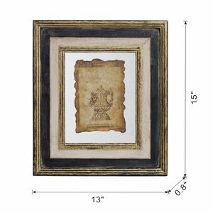 13x15" <strong>Lucian</strong> Framed Antiqued Sculpture Print Wholesale Vintage Custom Solid Picture Photo Frames Home Wall - Product Image 2