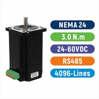 Motor paso a paso híbrido de circuito cerrado NEMA24 RS485 integrado 3.0 N.m 24-60VDC 1.8 grados 4096 líneas con codificador para CNC, impresora 3D, AGV, AMR