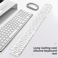 Support de clavier, support de repose-poignet de bureau, support de tapis de souris en silicone transparent et rafraîchissant, support de repose-poignet pour souris, vente en gros