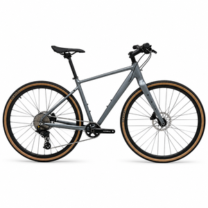 Vélo de ville/<span class=keywords><strong>gravel</strong></span> 700C <span class=keywords><strong>pour</strong></span> hommes et femmes, idéal <span class=keywords><strong>pour</strong></span> les trajets quotidiens et les voyages, cadre en aluminium, fourche rigide, freins à disque hydrauliques, 9 vitesses, guidon plat - Product Image 2