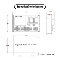 Système de commande CNC 980M pour fraiseuse, 3/4/6 axes, avec écran LCD, volant et kit de câbles pour machine de fraisage et de perçage CNC - Stock Brésil