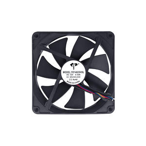 พัดลมเคสคอมพิวเตอร์ DC14025 แบบควบคุมอุณหภูมิด้วยระบบ PWM ขนาด 12V/24V ลูกปืนแบบ Ball <span class=keywords><strong>Bearing</strong></span> ขนาด 140 มม. ขายส่งจากผู้ผลิต - Product Image 1