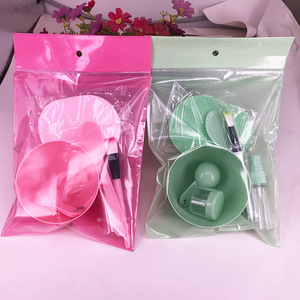 Vente flash : lot de 9 pièces pour <span class=keywords><strong>masque</strong></span> facial DIY, comprenant un bol mélangeur en plastique rose/<span class=keywords><strong>vert</strong></span>/bleu, une spatule, une bouteille pulvérisateur, un applicateur, une bouteille de trempage et des jaugelettes - Product Image 6