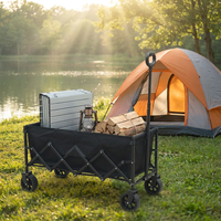 Chariot de camping portable personnalisé pour l'extérieur, chariot pliable pour événements, chariot utilitaire pliable de 5 pouces