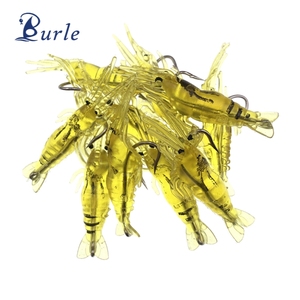 STOCK 10 pz/sacchetto Esche Artificiali Luminose a Forma di Gamberetto Realistico di Alta Qualità con Odore di Pesce - Product Image 1