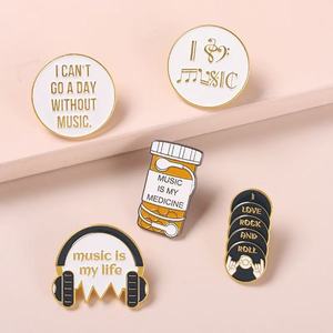 Haute qualité mignon ange thème dur émail broche en gros bande métallique pour chemises pas de commande minimum alliage émail broche - Product Image 2