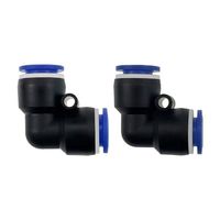 Raccord coudé à emboîtement rapide 8 mm 90° pour tuyau PE avec clip de verrouillage intégré et joint d'étanchéité en caoutchouc pour l'irrigation agricole