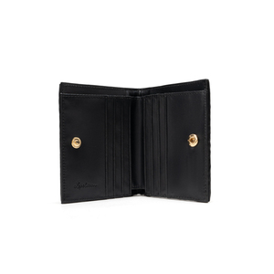 Cartera de Hombre Estilo Vintage, Minimalista, con Costuras Decorativas, Bordado de Cuero, Cadenas y Flores, Abierta, Corta, de Poliéster, Gran Venta - Product Image 4