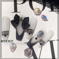 Nouveaux strass K9 en relief à dos plat, forme cœur et goutte d'eau, cristal AB brillant, diamants pour ongles, pierres de décoration 3D pour nail art DIY