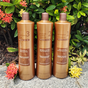 Crème lissante professionnelle à la kératine brésilienne bio 1000 ml pour soins capillaires en gros - Product Image 1