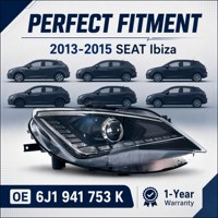 OEM 6J1941753K 6J1941754K Phare avant bi-xénon Frisky, assemblage de phare avant gauche D1S à décharge de gaz pour SEAT Ibiza IV 2013-2017