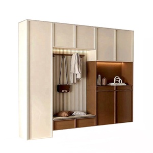 <span class=keywords><strong>JYN</strong></span> Meubles de salon Cloison d'entrée personnalisée Grand espace Armoire d'entrée avec étagère à chaussures Armoire de rangement en bois - Product Image 5