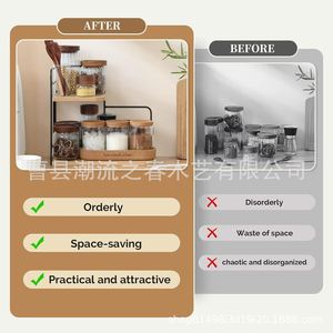 Simple iron double-layer <b>shelf</b>, corner desktop storage <b>rack</b>, skincare product organizer, multi-functional storage <b>rack</b> - Product Image 3