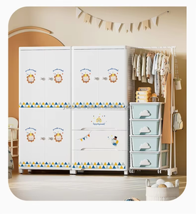 Großhandel China Factory Doppeltür Kinder Lagers chrank Baby Schrank Schlafzimmer möbel Kunststoff Baby Kleider schrank - Product Image 2