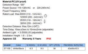 St15b <span class=keywords><strong>180</strong></span> độ cảm biến chuyển động sự hiện diện của con người cảm biến hồng ngoại chuyển động Detector cho người cơ thể hiện diện Detector - Product Image 4