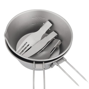 Outdoor Titanium Sierra Cup stoviglie arrampicata portatile pieghevole ciotola Picnic attrezzatura da campeggio Bushcraft Nature Hike - Product Image 1