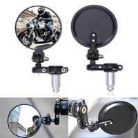 Nouveaux rétroviseurs latéraux convexes grand angle en aluminium 7/8 pouces pour moto, style Indian Scout Bobber Cruiser Cafe Racer Retro
