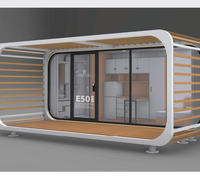 Casa Portatile a Forma di Farfalla da 20-40 Piedi con Bagno, Parete in Vetro e Design per Tutte le Stagioni, Ideale per Granny Flat e Tiny House
