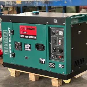 Air cooled Single cylinder Silent Diesel Generator Super Silent Electric start Diesel Generator 5kw, 6kw, 8kw for home use