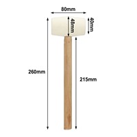 Marteau de démolition en caoutchouc blanc avec manche en bois, colle durcie, haute qualité pour l'installation de carreaux de céramique, bricolage, revêtement de sol industriel, OEM