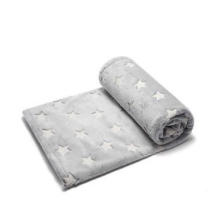 Nature Glow 100% Poliéster Directo de fábrica Sólido Rayas Floral Luminoso Tela de franela Mantas <span class=keywords><strong>Sofá</strong></span> <span class=keywords><strong>Cama</strong></span> Cubierta Resplandor Estrellas oscuras - Product Image 1
