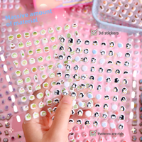 Collection de stickers pour décoration de coque de téléphone portable DIY, stickers pour ongles d'enfants, stickers mignons de dessins animés en 3D stéréo