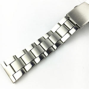 Classic Straight 18/20/22MM Diving Three Beads Stainless Steel Watch Band with Aircraft Buckle <strong>Vintage</strong> Watch Strap Bracelet - Product Image 3