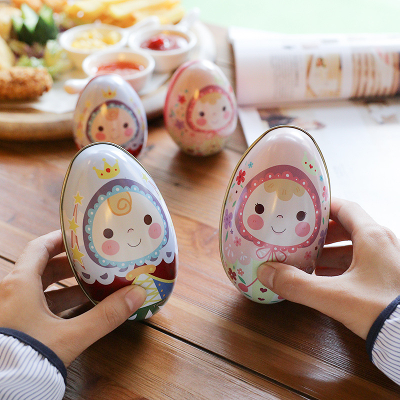 Easter decoration gift metal toffee can Egg Easter days fantastic egg shape egg TIN BOX - Product Image 2