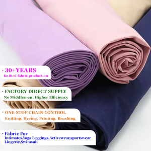 Tissu tricoté uni très élastique pour yoga, 210-250 g/m², 75 % nylon, 25 % élasthanne, pour leggings de sport durables, en polyamide et spandex - Product Image 3