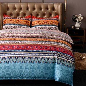 Hot <strong>Sales</strong> Bohemia Microfiber 100% Polyester Anti-Pilling <strong>Duvet</strong> Cover Set Single Double <strong>King</strong> <strong>Super</strong> <strong>King</strong> 3pcs Bedding for Home Use - Product Image 2