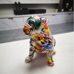 Prezzo di fabbrica a buon mercato POP in fibra di vetro abbagliante <span class=keywords><strong>resina</strong></span> colorata scultura graffiti <span class=keywords><strong>palloncino</strong></span> <span class=keywords><strong>cane</strong></span> - Product Image 5