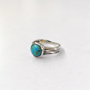 Anillo de Cobre Azul TQ, Anillo de Plata de Ley 925 con Piedras Preciosas, Colección Hecha a Mano de Cobre Azul TQ, Anillos Finos, Joyería de Plata, Precio al por Mayor - Product Image 5