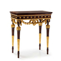 Table basse de luxe antique Table d'entrée en bois sculptée à la main pour salon Meubles élégants à usage domestique