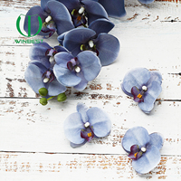 Fleurs d'orchidées artificielles en soie multi-couleurs, aspect naturel, écologiques, pour la décoration de la maison, les mariages, Noël et le Nouvel An (vente en gros)