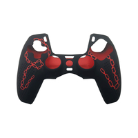 Housse de protection en silicone pour manette PS5 DualSense, impression laser, antidérapante et anti-poussière, ergonomique avec un design à motifs vibrants