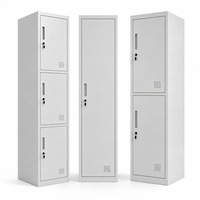 Casier de rangement métallique à 2 portes, simple rangée, pour salle du personnel, mobilier commercial, fourniture d'usine