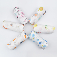 Tissu d'emmaillotage en mousseline douce 100% coton biologique motif de dessin animé en gros pour couverture de bébé nouveau-né