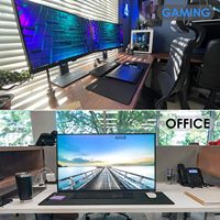 2024Nouveau tapis de souris de jeu avec tapis de souris de bureau étendu en tissu micro-tissé supérieur avec bords cousus Base antidérapante résistant à l'eau