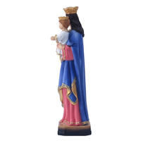 8 pouces Couronne Catholique Notre Dame Statue Résine Maria Sculpture Décoration Couronne Notre Dame et Bébé Jésus Figurine Cadeau Religieux