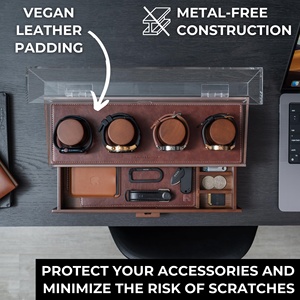 Phổ Biến Của Cha Món Quà Ngày Lớn Người Giữ Đồng Hồ Bằng Gỗ Trường Hợp Đồng Hồ Bằng Gỗ Lưu Trữ Tủ Óc Chó Gỗ Hộp Đồng Hồ Tổ Chức - Product Image 5