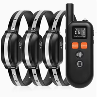 Collier de dressage pour chien à distance, étanche IP67, rechargeable, avec fonctions de choc, vibration, bip et lampe torche, pour toutes les tailles de chiens