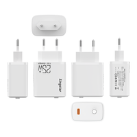 Vente flash - Chargeur rapide PD 25W - Prise EU - Mini USB C - Certifié CE/RoHS - Portable - Universel pour iPhone, Samsung, téléphones Android
